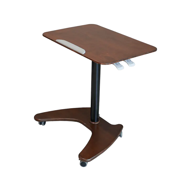 SK06 Meja Senget Boleh Laras Ketinggian Pneumatik Walnut Kayu Pepejal