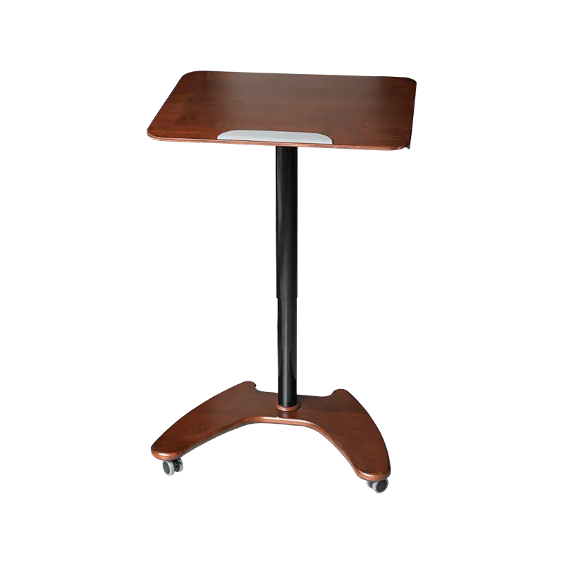 SK06 Meja Senget Boleh Laras Ketinggian Pneumatik Walnut Kayu Pepejal
